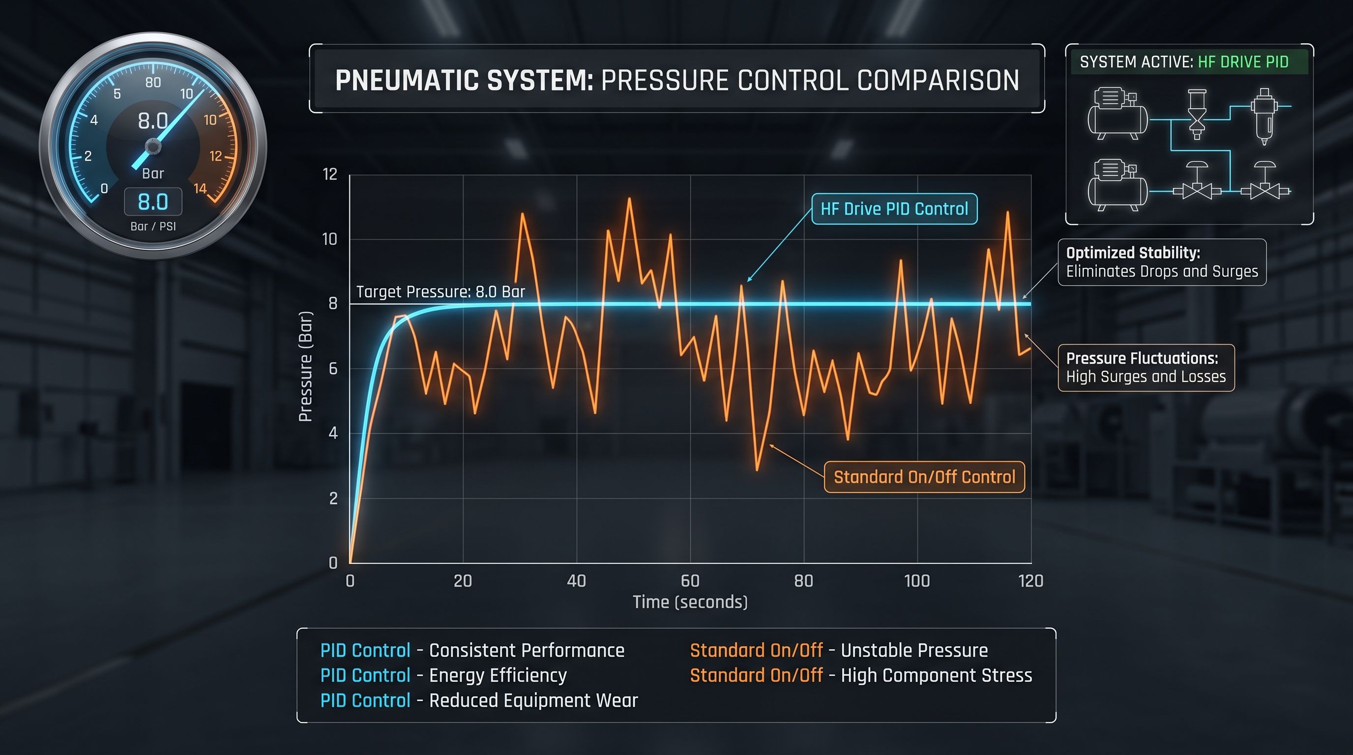 PID Pressure Control Graph