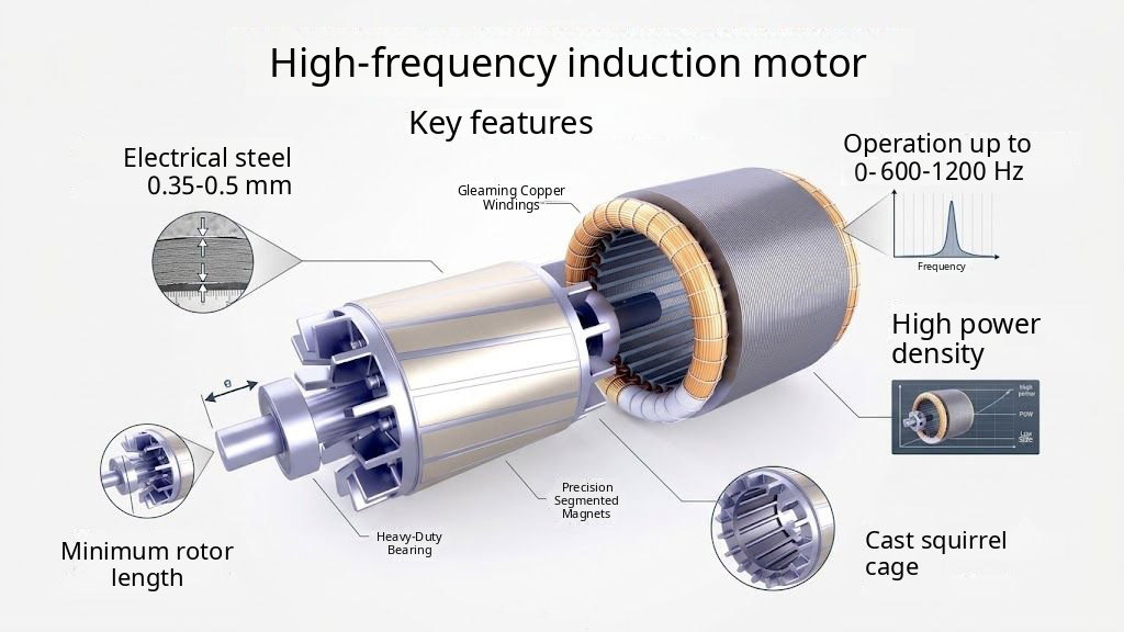 Copper and Electrical Steel Induction Rotor